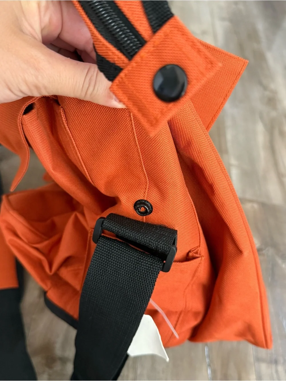 Eagle Good to Go Knitting‎ Craft Bag Orange Canvas Crossbody Pockets Zipper Tote